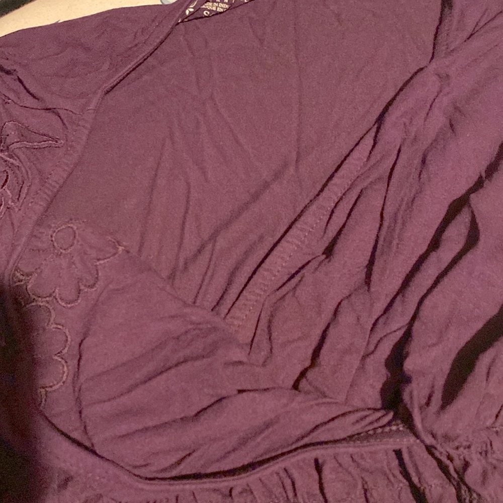 Motherhood Maternity women’s purple nursing dress, bell s/s elastic waist S/P - Picture 15 of 15